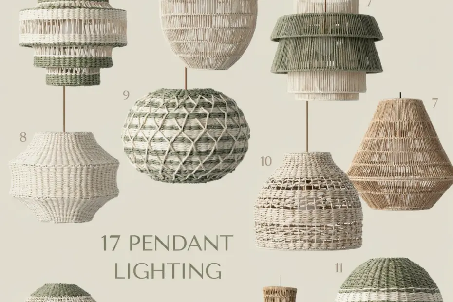 White Rattan Pendant Lights | 17 Natural Lamps for a Bright Neutral Aesthetic | Dining & Living Room
